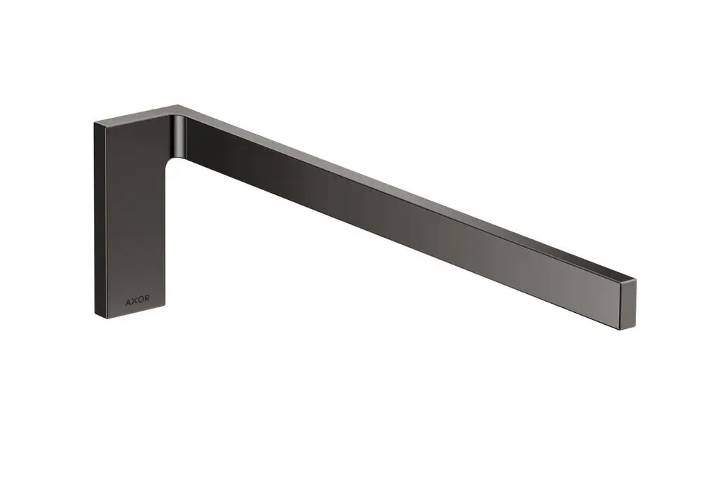 Schwarzer Handtuchhalter mit rechteckiger Form und flacher Oberfläche, montierbar an der Wand, gefertigt von AXOR.